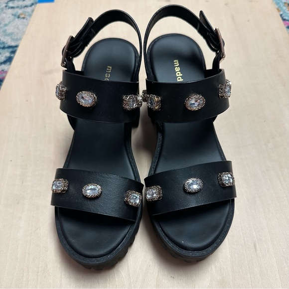 Madden Girl Rhinestone Platform Sandals - Picture 1 of 10